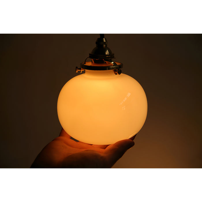 ضوء قلادة زجاجي صغير مصنوع يدويًا مقاس 5.1 بوصة