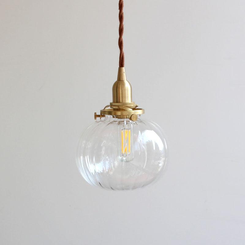 Small Retro Handmade Glass Pendant Light 5.1"