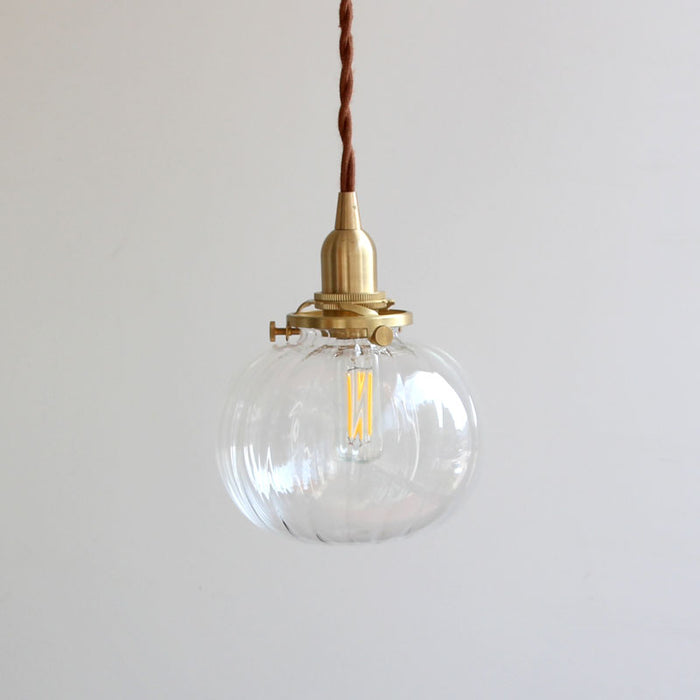 Kleine retro handgemaakte glazen hanglamp 5,1"