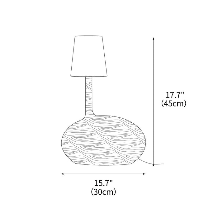 Snail Table Lamp 15.7"