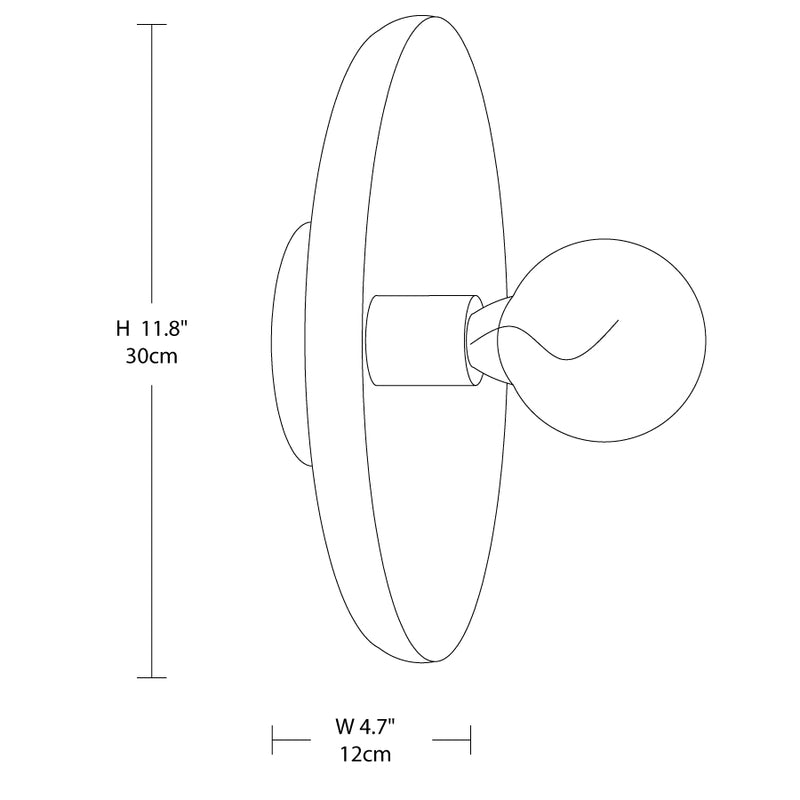 Solara Disc Wall Lamp 11.8"