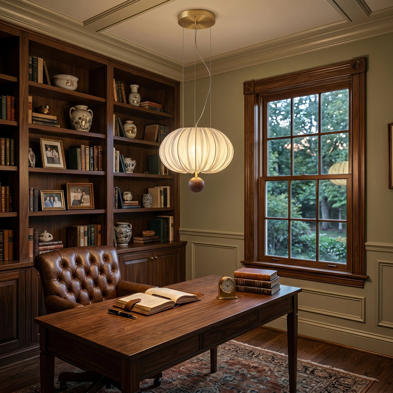 Solis Pleated Fabric Pendant Lamp