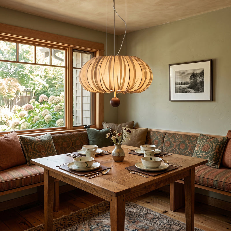 Solis Pleated Fabric Pendant Lamp