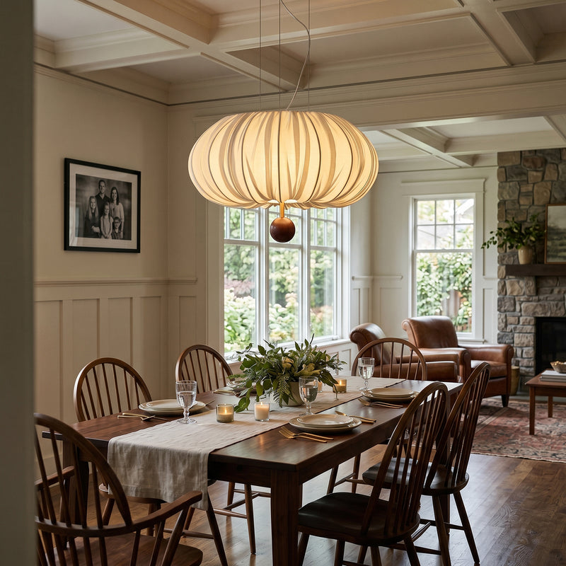 Solis Pleated Fabric Pendant Lamp
