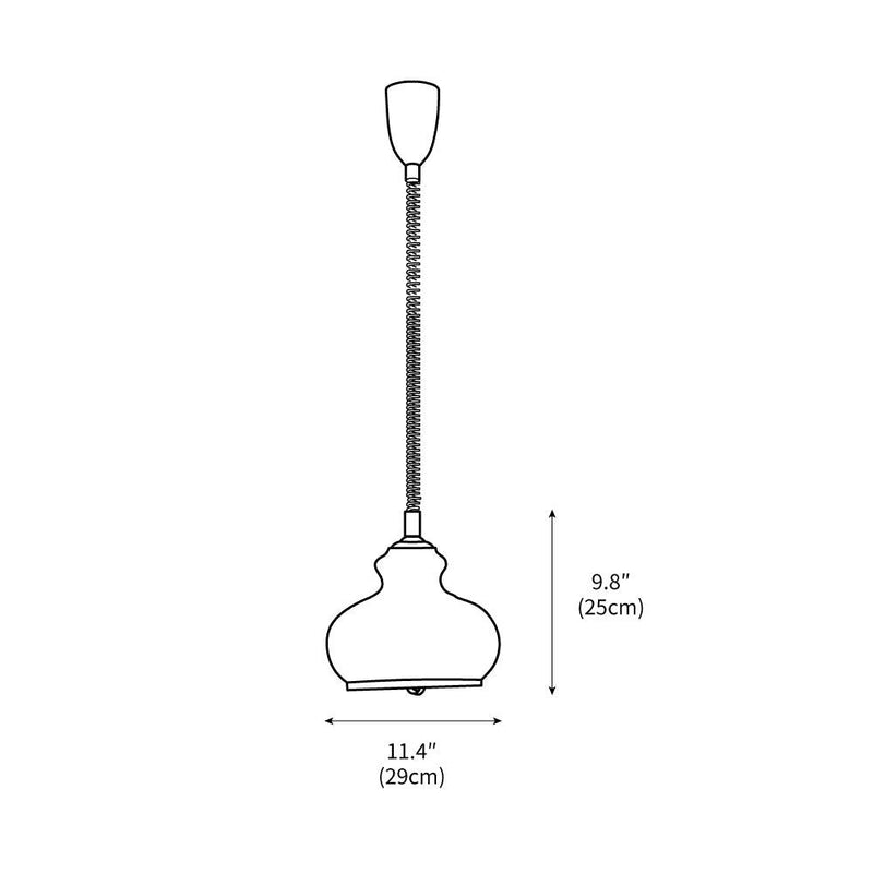 Space Age Glass Pendant Light 11.4"