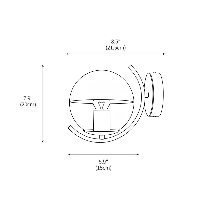 Space Ball Wall Lamp 5.9"