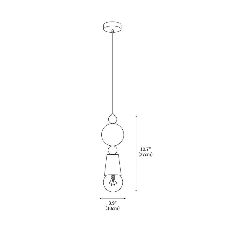 Spindle Pendant Light 3.9"