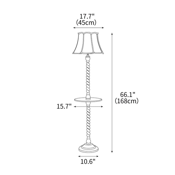 Spiral Floor Lamp 17.7"