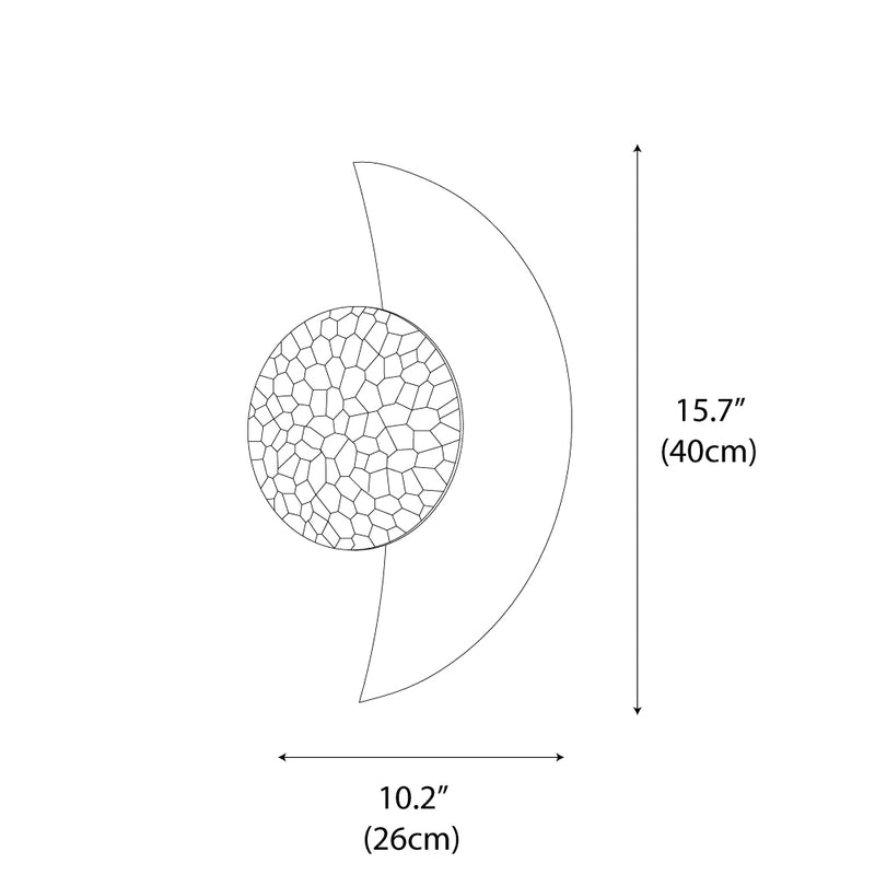 Spiral Crescent Wall Lamp