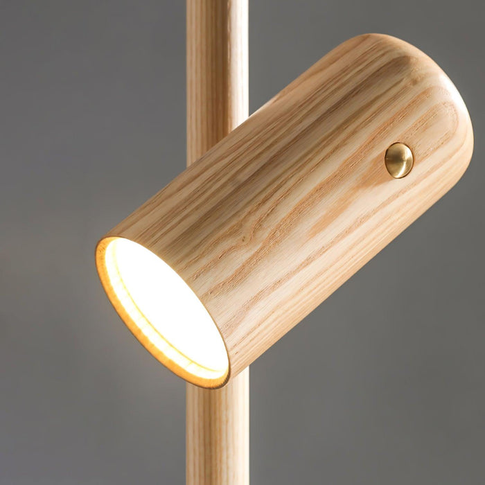 Spotlight Wood Floor Lamp 7.9"