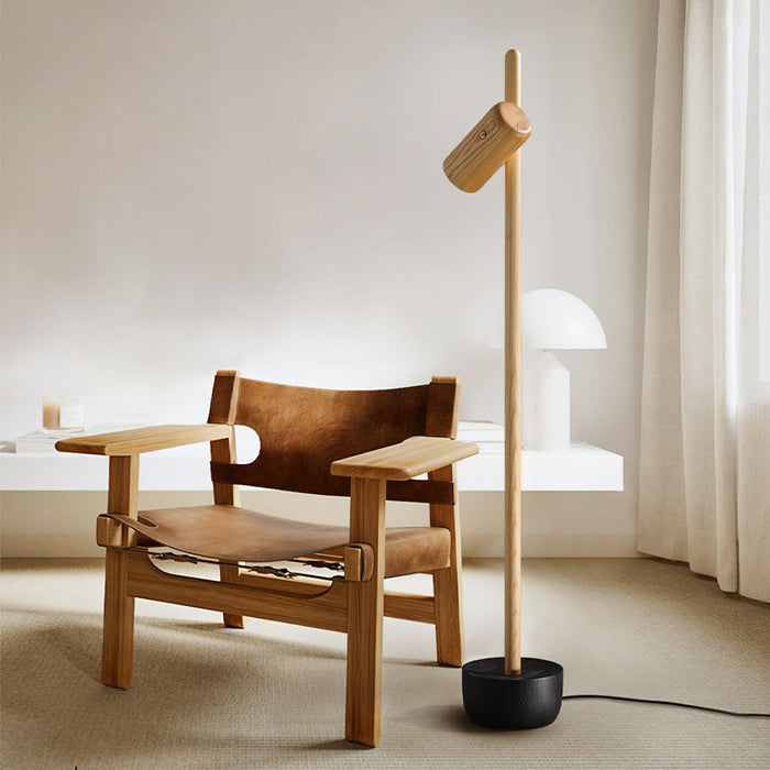 Spotlight Wood Floor Lamp 7.9"