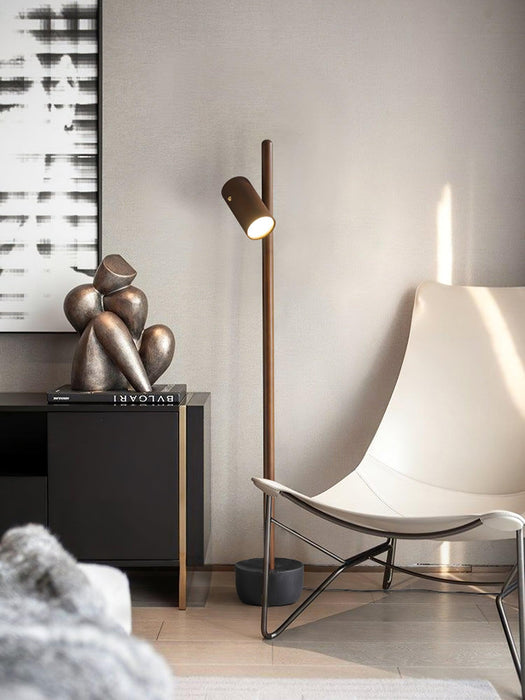 Spotlight Wood Floor Lamp 7.9"