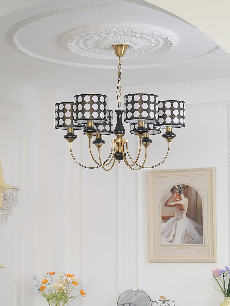 Spotted Shade Chandelier