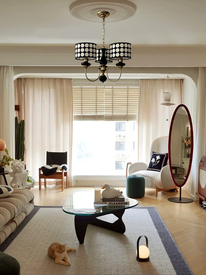 Spotted Shade Chandelier