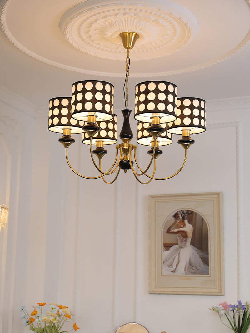 Spotted Shade Chandelier