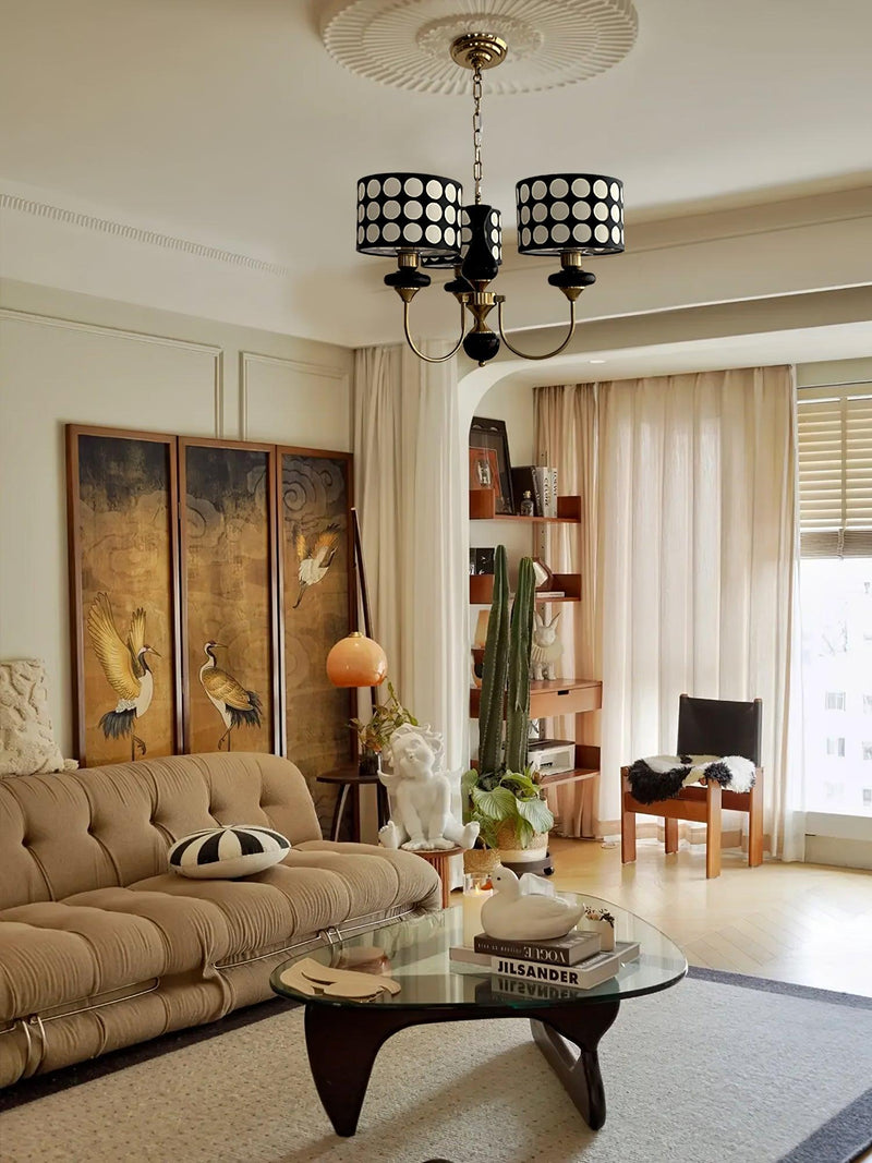 Spotted Shade Chandelier