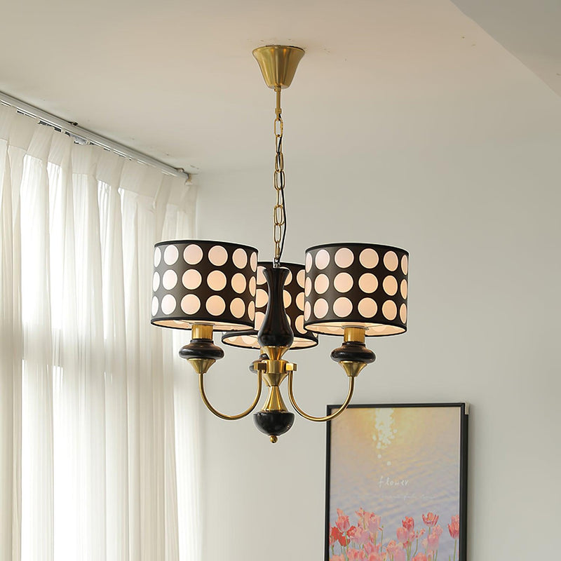 Spotted Shade Chandelier