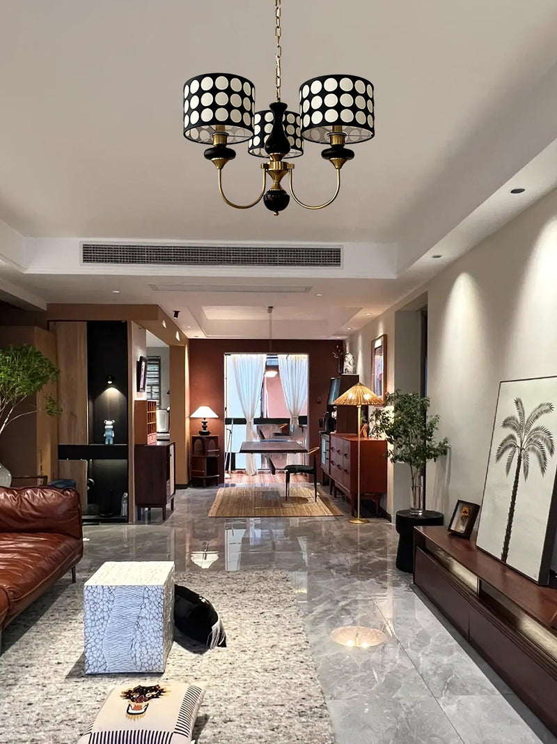 Spotted Shade Chandelier