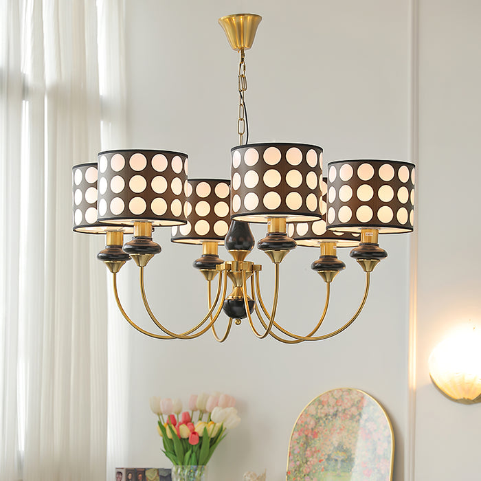 Spotted Shade Chandelier