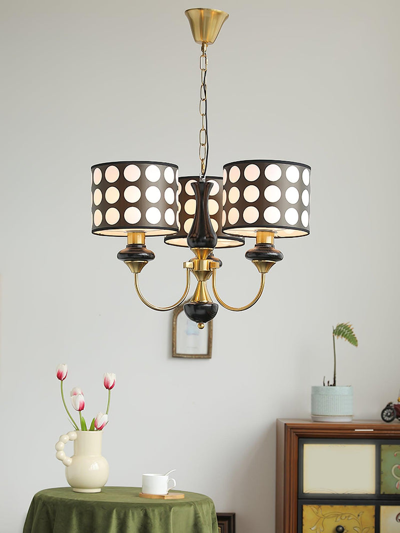 Spotted Shade Chandelier