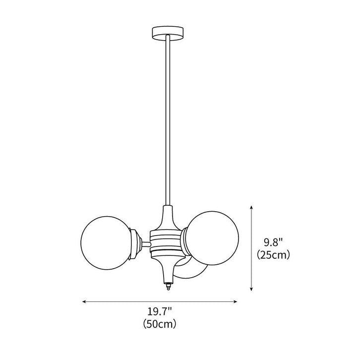 Sputnik Space Age Chandelier – detail 3
