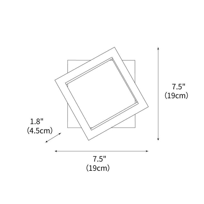 Square Wall Light 7.5"