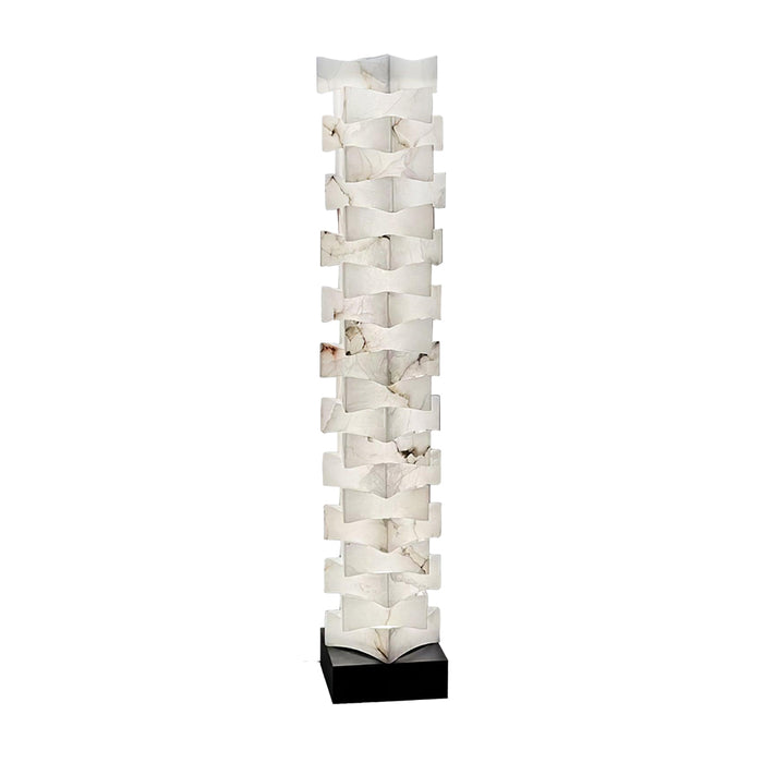 Stacked Alabaster Floor Lamp