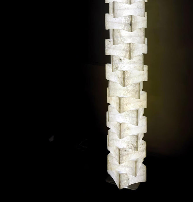 Stacked Alabaster Floor Lamp