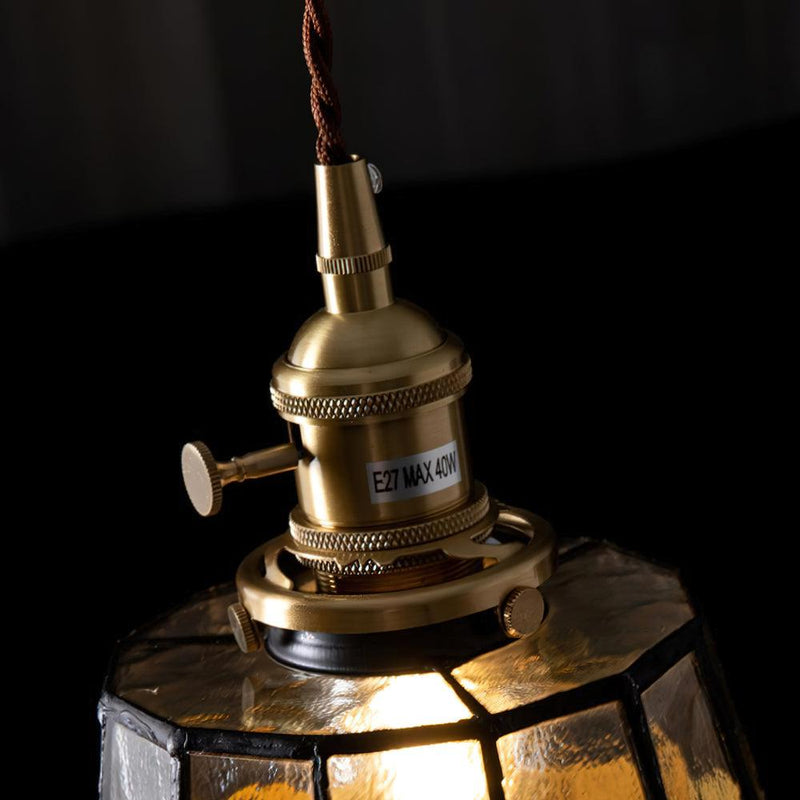 Stained Glass Pendant Light 5.9"