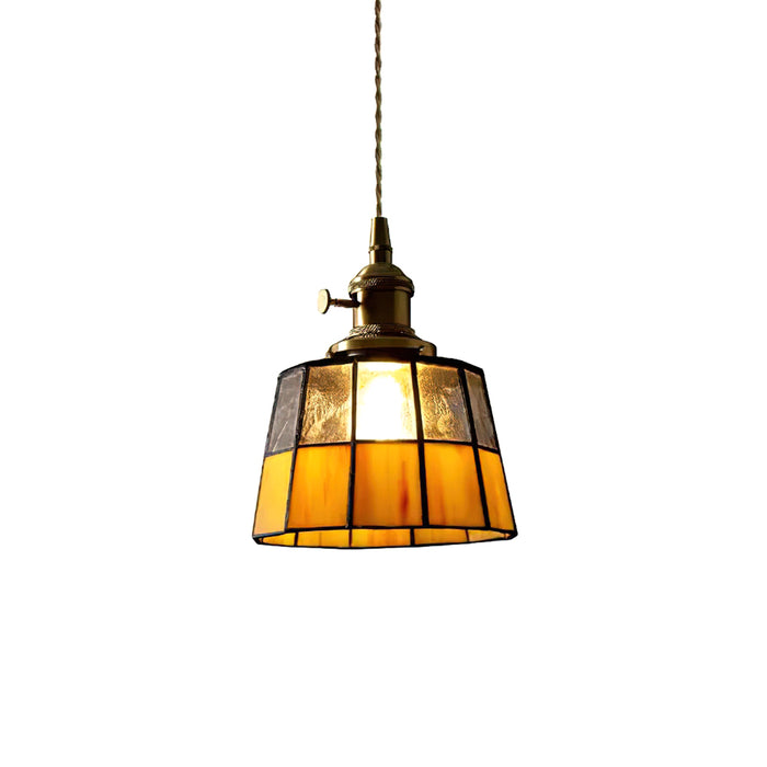 Stained Glass Pendant Light 5.9"
