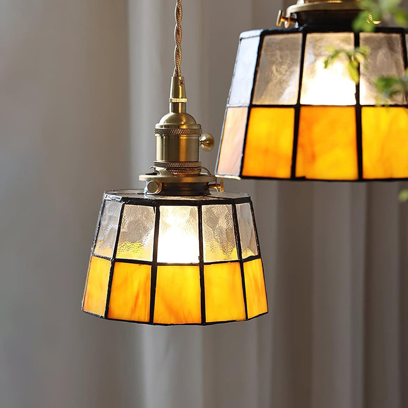 Stained Glass Pendant Light 5.9"