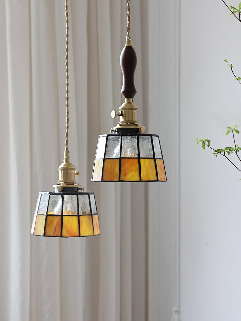 Stained Glass Pendant Light 5.9"