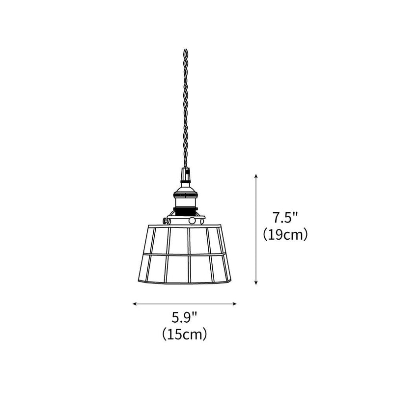 Stained Glass Pendant Light 5.9"