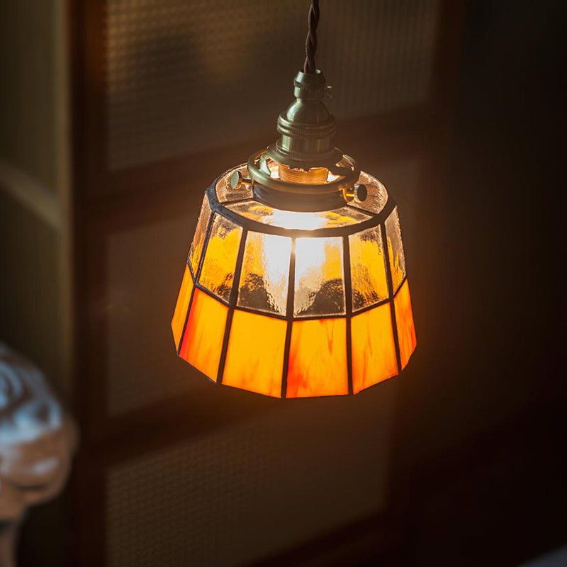 Stained Glass Pendant Light 5.9"