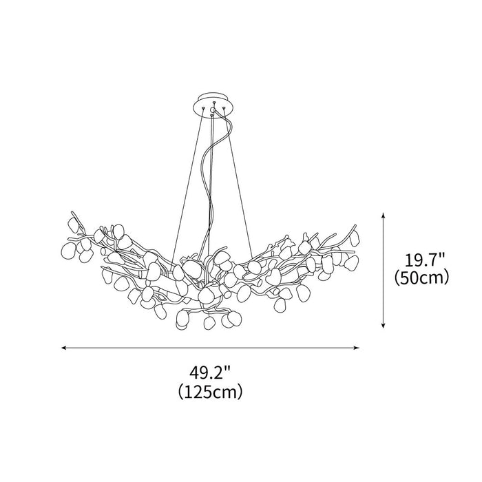 Stone Tree Chandelier 49.2"