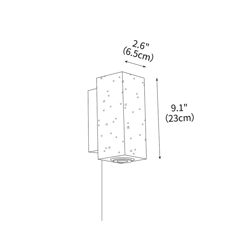 Stone Wood Plug-in Wall Lamp