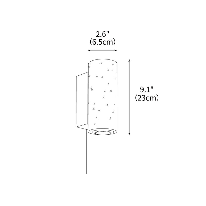 Stone Wood Plug-in Wall Lamp