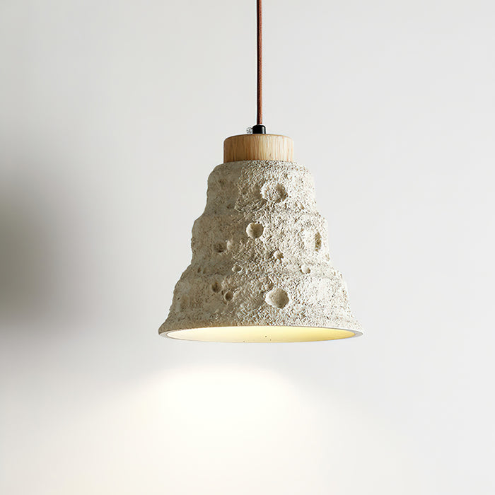 Stone Bell Pendant Light 7.1"