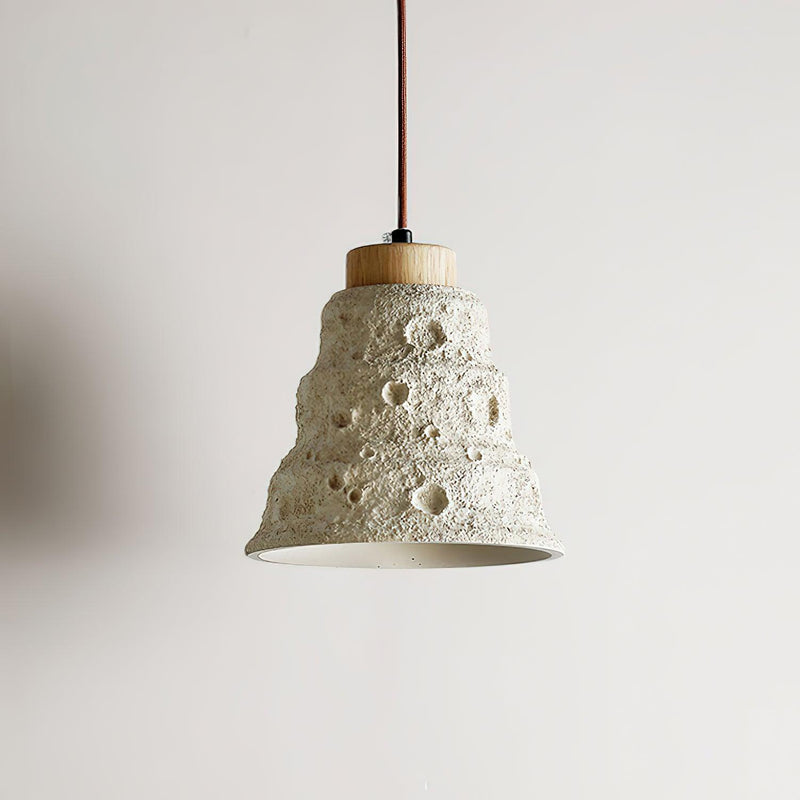 Stone Bell Pendant Light 7.1"