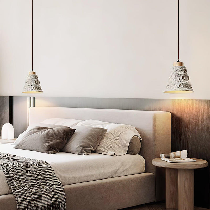 Stone Bell Pendant Light 7.1"