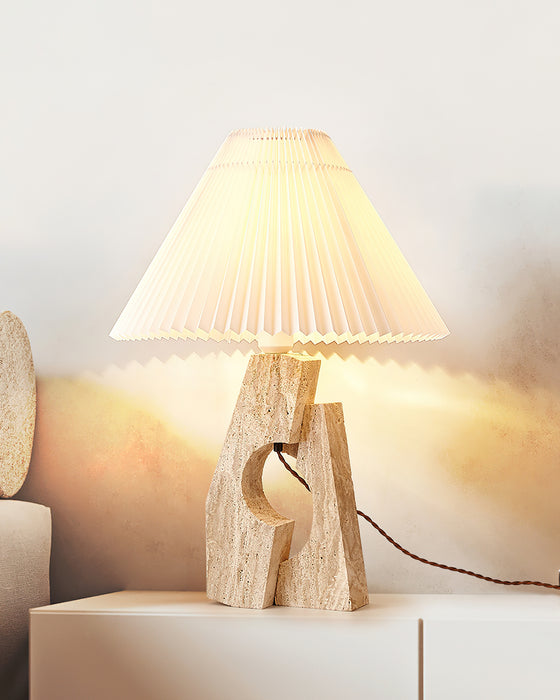 Stone Pillar Table Lamp 16.9"