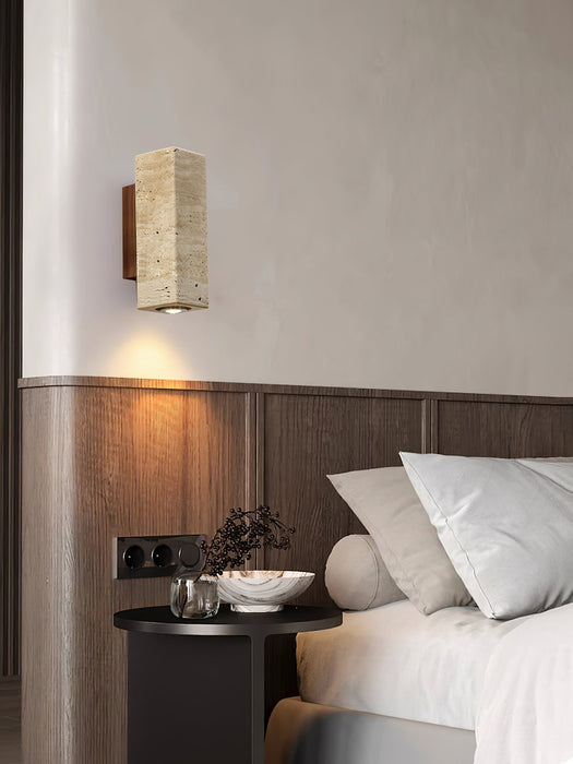 Stone Wood Wall Lamp