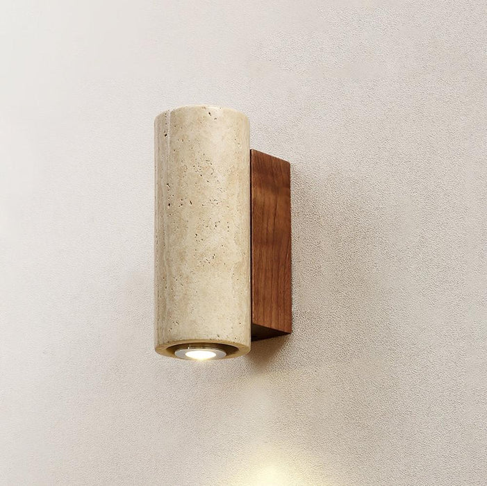 Stone Wood Wall Lamp