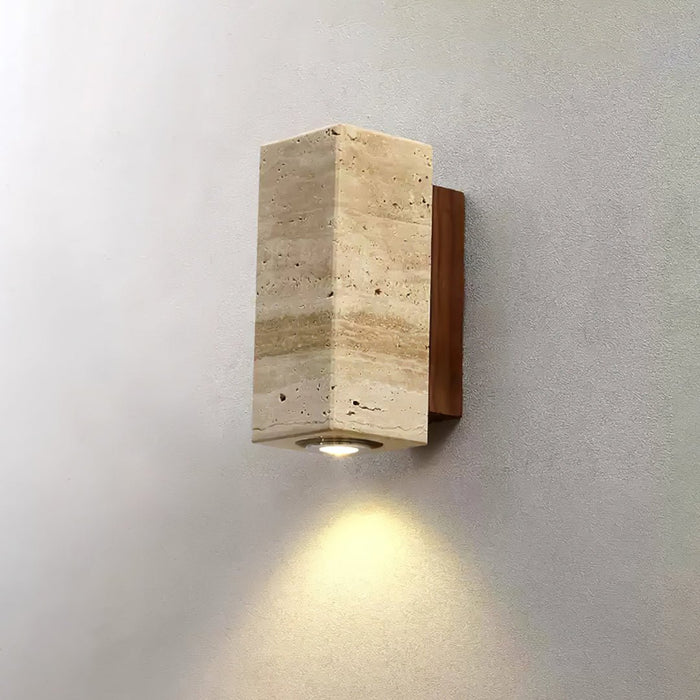 Stone Wood Wall Lamp