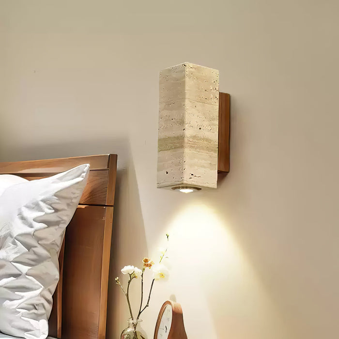 Stone Wood Wall Lamp