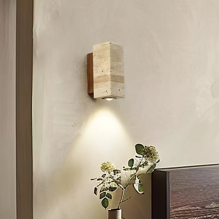 Stone Wood Wall Lamp