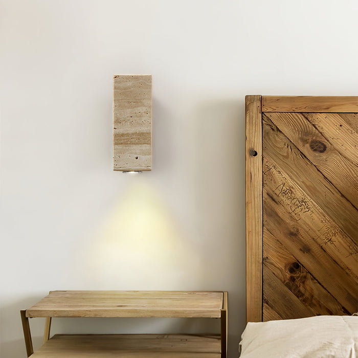 Stone Wood Wall Lamp