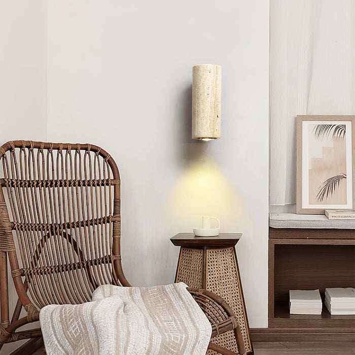 Stone Wood Wall Lamp