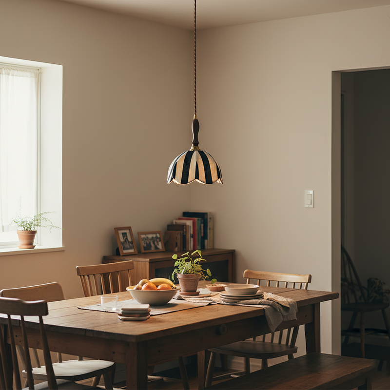 Stripe Tulip Pendant Light 7.9"