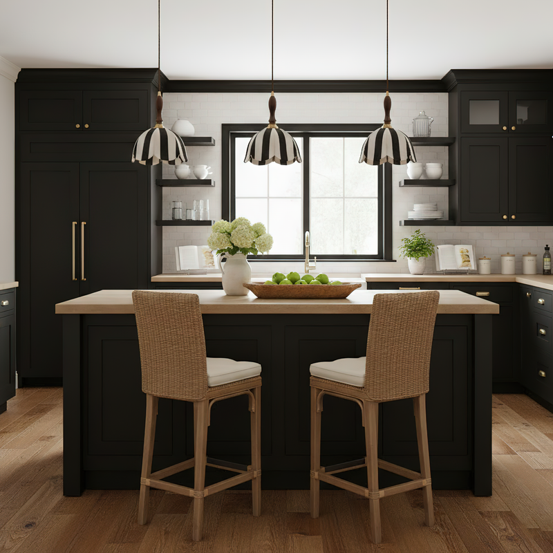 Stripe Tulip Pendant Light 7.9"